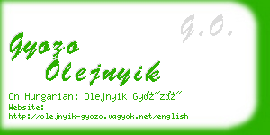 gyozo olejnyik business card